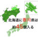 北海道に香川県は45個入る
